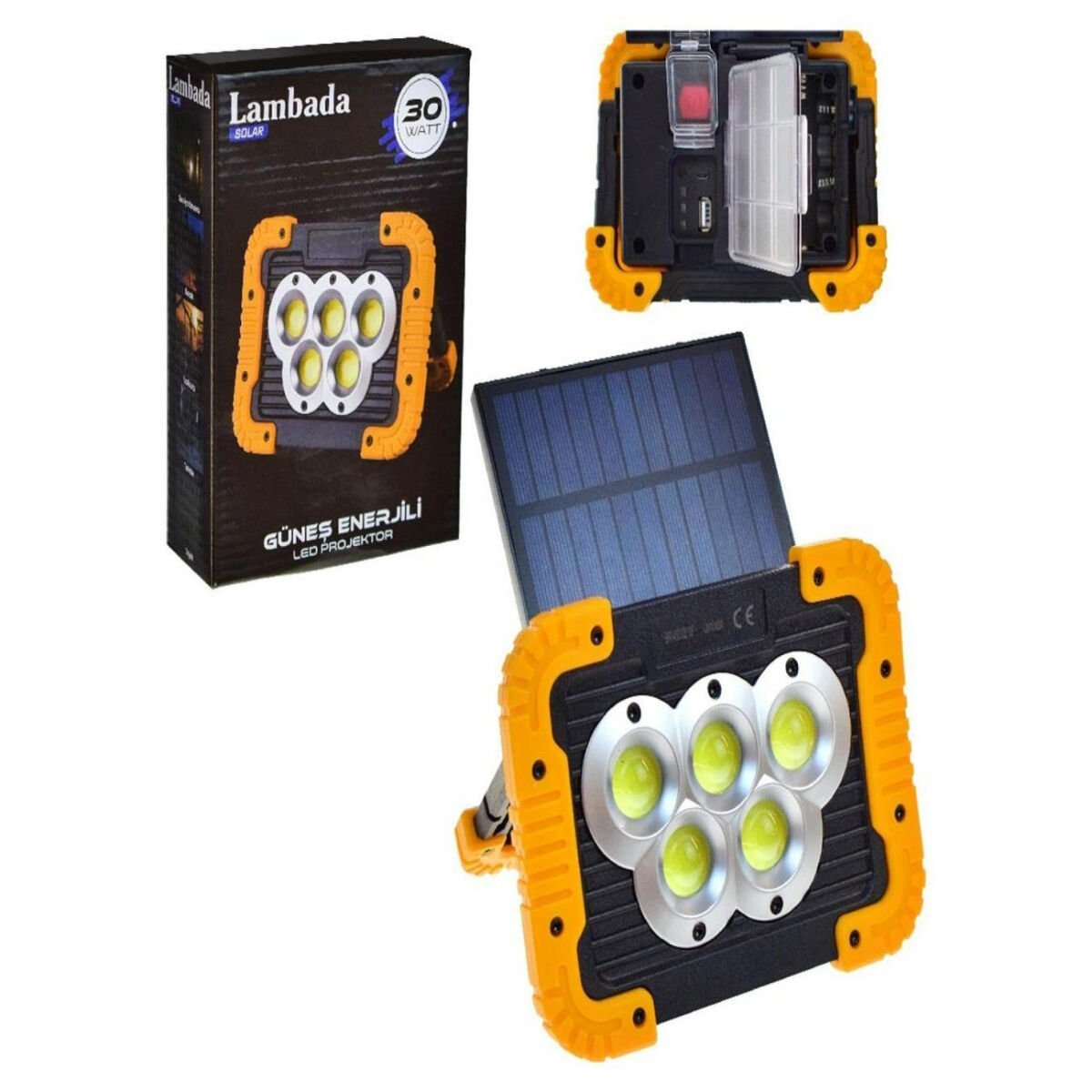 Lambada Solar 2 Bataryalı Projektör 30w